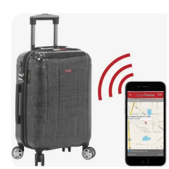 Planet Traveler USA Smart Tech Case Hardside Spinner Carry-on, Red, One Size - Picture 4 of 16